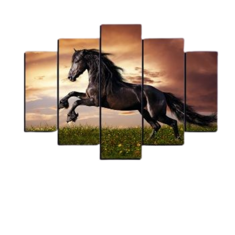 CABALLO EN MOVIMIENTO- SET DE 5 PIEZAS