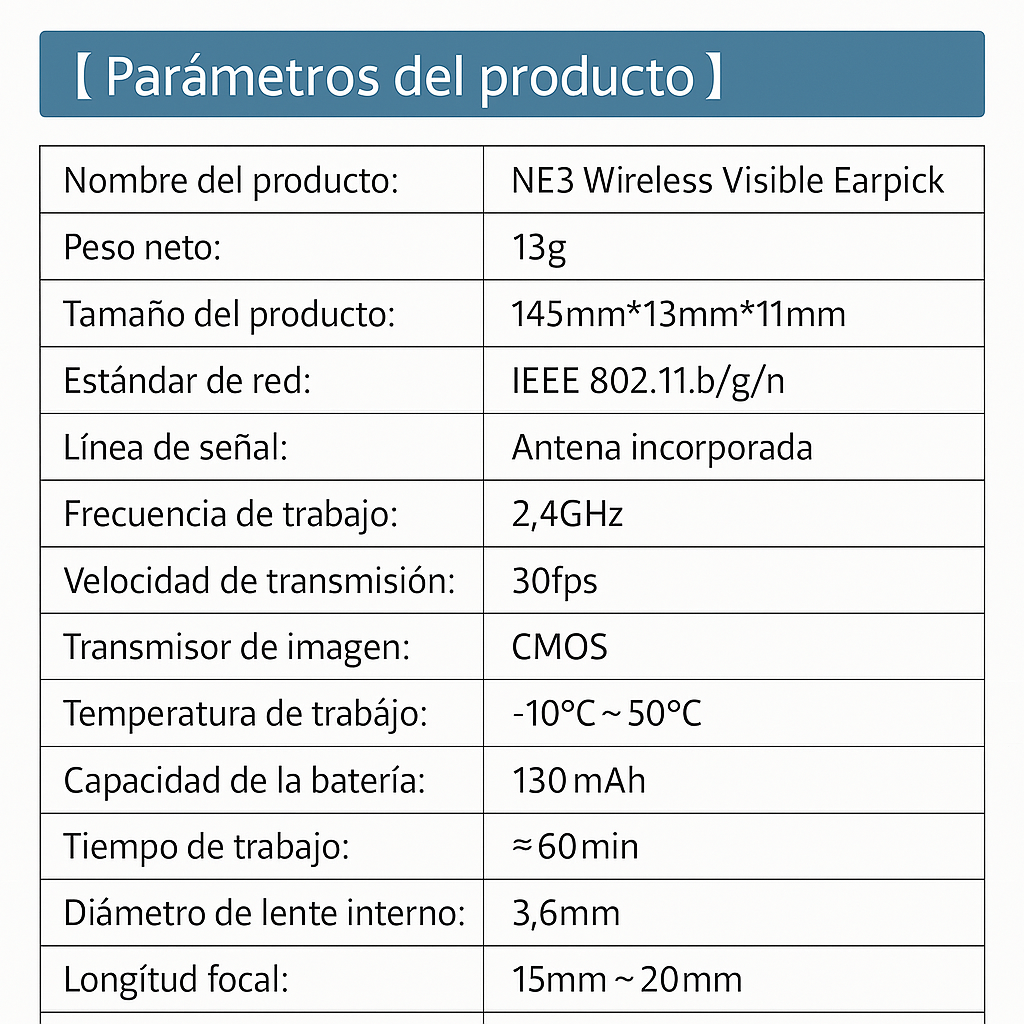 👂✨Limpiador De Oídos con Cámara HD – Precisión Visual para Tu Salud Auditiva  - NE3 Wireless Visible Earpick
